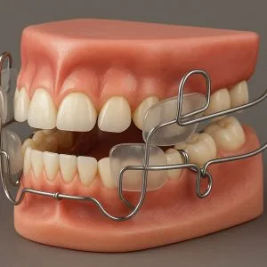 Alt çene geriliği aparatının 3D modellenmiş hali